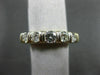 ESTATE WIDE .85CT DIAMOND 18KT TWO TONE GOLD FIVE STONE ANNIVERSARY RING #1366