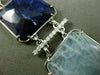 ESTATE WIDE & LONG 1.45CT DIAMOND & MULTI GEM 14KT WHITE GOLD 3D SQUARE BRACELET