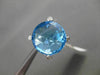 ESTATE 13.32CT DIAMOND & AAA EXTRA FACET BLUE TOPAZ 14KT WHITE GOLD 3D ROPE RING