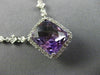 LARGE 7.10CT DIAMOND & AAA AMETHYST 14K WHITE GOLD FILIGREE BY THE YARD NECKLACE