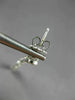 ESTATE LARGE 1.35CT DIAMOND 14K WHITE GOLD 3D TEAR DROP HANGING EARRINGS #25920