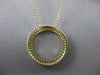 ESTATE 1.15CTW BAGUETTE DIAMOND 14K GOLD 20MM CIRCLE OF LOVE PENDANT CHAIN 20201