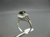 ESTATE LARGE 3.20CT DIAMOND & AAA SAPPHIRE PLATINUM OVAL FILIGREE BALLERINA RING