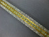 ESTATE WIDE 8.3CT WHITE & FANCY YELLOW DIAMOND 18K TWO TONE GOLD TENNIS BRACELET