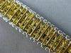 ESTATE LARGE 8.08CT DIAMOND & AAA EMERALD 18KT TWO TONE GOLD 3D TENNIS BRACELET