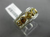 ESTATE 1.25CT MULTI COLOR DIAMOND 14KT WHITE GOLD MILGRAIN MULTI SHAPE FUN RING