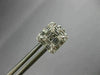 ESTATE .91CT DIAMOND 18KT WHITE GOLD 3D CLASSIC INVISIBLE SQUARE STUD EARRINGS