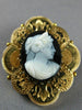 ANTIQUE VICTORIAN AAA BLUE CAMEO 14KT YELLOW GOLD HANDCRAFTED PENDANT #21626