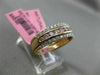 ESTATE WIDE .84CT DIAMOND 18K WHITE & ROSE GOLD CLASSIC WEDDING ANNIVERSARY RING