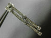 ESTATE 1.27CT DIAMOND 14KT WHITE GOLD BEZEL DOUBLE ROW HANGING EARRINGS #16917