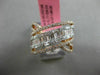 ESTATE 1.42CT MULTI SHAPE DIAMOND 18KT WHITE GOLD CRISS CROSS INFINITY LOVE RING