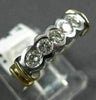 ESTATE .50CT DIAMOND 14KT WHITE & YELLOW GOLD FIVE STONE ANNIVERSARY RING #4297