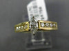 ESTATE .43CT ROUND & MARQUISE DIAMOND 14K YELLOW GOLD 3D CLASSIC ENGAGEMENT RING