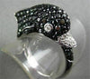 ESTATE WIDE 2.04CT BLACK & WHITE DIAMOND 14K WHITE GOLD DOLPHIN FUN RING AMAZING