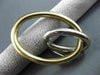 ESTATE LARGE 14KT WHITE & YELLOW GOLD OVAL ABSTRACT BROOCH PIN BEAUTIFUL! #22513