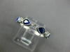 ESTATE .98CT DIAMOND & AAA SAPPHIRE 14KT WHITE GOLD 3D WEDDING ANNIVERSARY RING