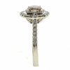 1.10CT WHITE & PINK DIAMOND 18KT WHITE & ROSE GOLD ROUND CLASSIC ENGAGEMENT RING