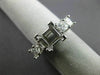 WIDE 1.0CT DIAMOND 14KT WHITE GOLD 3D PRINCESS SEMI MOUNT ENGAGEMENT RING #22408