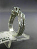 ESTATE WIDE .50CT DIAMOND 14K WHITE GOLD 3D FILIGREE WEDDING ENGAGEMENT RING SET