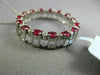 ESTATE LARGE 2.33CT DIAMOND & AAA RUBY 14KT WHITE GOLD 3D CIRCLE OF LIFE PENDANT