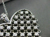 ANTIQUE EXTRA LARGE 1..50CT DIAMOND 14KT WHITE GOLD FLOATING HEART PENDANT #844