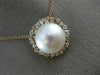 ESTATE LARGE .80CT DIAMOND & AAA SOUTH SEA PEARL 18KT ROSE GOLD FLOWER PENDANT