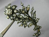 ANTIQUE LARGE 5CT OLD MINE CUT DIAMOND 18KT WHITE GOLD FLOWER PIN BROOCH #20614