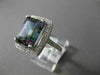 ESTATE 4.76CTW DIAMOND & AAA MYSTIC TOPAZ 14KT WHITE GOLD HALO 3D FILIGREE RING