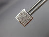 ESTATE 1.0CT DIAMOND 14KT WHITE GOLD 3D CLASSIC SQUARE PAVE STUD EARRINGS #19721
