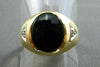 ESTATE .05CTW DIAMOND & AAA BLACK ONYX 14KT WHITE & YELLOW GOLD MENS RING #19722