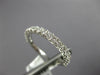 ESTATE .52CT DIAMOND 18KT WHITE GOLD 3D 2MM ROUND 3/4 ETERNITY ANNIVERSARY RING