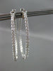 ESTATE LARGE .68CT DIAMOND 14KT WHITE GOLD 3D DOUBLE SIDED HOOP EARRINGS #19695