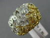 ESTATE LARGE .72CT DIAMOND 14KT WHITE & YELLOW GOLD FILIGREE BUTTERFLY FUN RING