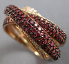 EXTRA LARGE 3.66CT DIAMOND & AAA ORANGE SAPPHIRE 14KT ROSE GOLD LOVE RING #28182