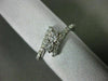 ESTATE .50CT ROUND DIAMOND 14KT WHITE GOLD CLASSIC 2 STONE CRISS CROSS LOVE RING