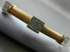 ESTATE .75CT DIAMOND 14KT WHITE & ROSE GOLD SQUARE MESH FLEXIBLE BANGLE BRACELET