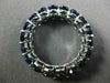 ESTATE LARGE 12.45CT AAA OVAL SAPPHIRE 14K WHITE GOLD ETERNITY ANNIVERSARY RING