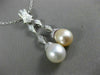 ESTATE .75CT DIAMOND & AAA SOUTH SEA PEARL 14KT WHITE GOLD LARIAT PENDANT #22110
