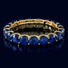 3.60CT AAA SAPPHIRE 14KT YELLOW GOLD CLASSIC SHARED PRONG ETERNITY FUN LOVE RING