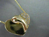 ESTATE LARGE .25CT DIAMOND 14KT YELLOW GOLD HEART PENDANT & CHAIN F/G VS #21961