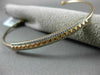 ESTATE .26CT DIAMOND 14KT WHITE & ROSE 3D GOLD PYRAMID SPIKE FUN BANGLE BRACELET