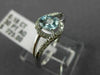 ESTATE .48CT DIAMOND & AAA OVAL CUT AQUAMARINE 14KT WHITE GOLD 3D LOVE KNOT RING