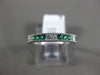 ESTATE .44CT DIAMOND & AAA EMERALD 14K WHITE GOLD SEMI ETERNITY ANNIVERSARY RING