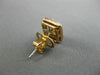 ESTATE LARGE 1.16CT ROUND & BAGUETTE DIAMOND 18K WHITE & ROSE GOLD STUD EARRINGS