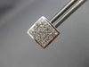 ESTATE 1.0CT DIAMOND 14KT WHITE GOLD 3D CLASSIC SQUARE PAVE STUD EARRINGS #19721