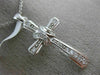 ANTIQUE .24CT DIAMOND 14K WHITE GOLD 3D CLASSIC PAVE X LOVE CROSS PENDANT #16055