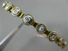 ESTATE .60CT DIAMOND 14K WHITE & YELLOW GOLD 3D 9 STONE FLEXIBLE BANGLE BRACELET