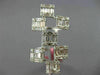 EXTRA LARGE 1.18CT ROUND & BAGUETTE DIAMOND 18KT WHITE GOLD 3D MULTI SQUARE RING
