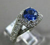 ESTATE 1.56CT DIAMOND & AAA SAPPHIRE 14K WHITE GOLD SQUARE HALO ENGAGEMENT RING