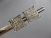 ESTATE LARGE 2CT DIAMOND 14KT WHITE GOLD PRINCESS INVISIBLE SQUARE STUD EARRINGS